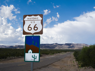 Route 66 Highway Sign