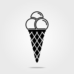 Ice Cream icon isolated on white background.