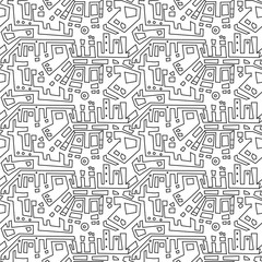 Seamless Pattern Zentangle Ornament Coloring Book Page Design Vector Illustration