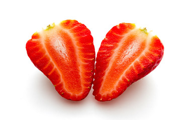 Tasty colored organic strawberries