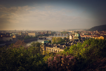 Fototapeta na wymiar Beautiful scenic morning in Prague, Cezch Republic