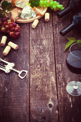 Wine and food concept