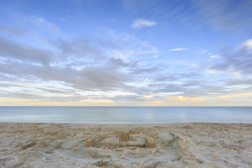Long exposure photography on  the beach