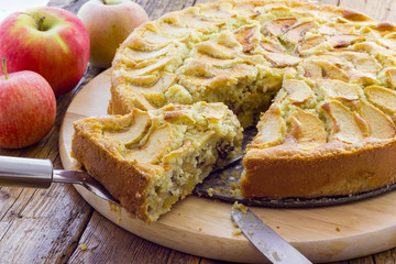 Tasty apple pie homemade