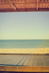 Beach umbrella sunny holiday outdoors background