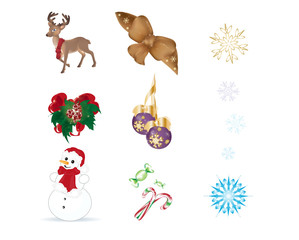 Set of the Christmas elements