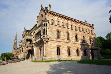 Fototapeta na wymiar The Sobrellano Palace (Palacio de Sobrellano) in Comillas, Cantabria, Spain