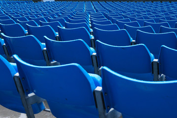 Fototapeta premium Blue seats in row