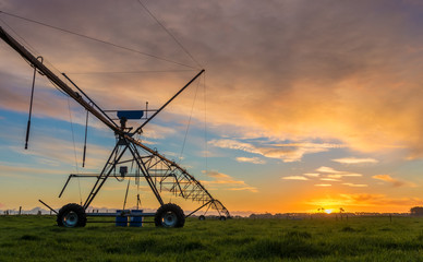 Fototapeta premium Irrigation Farming New Zealand Susnet