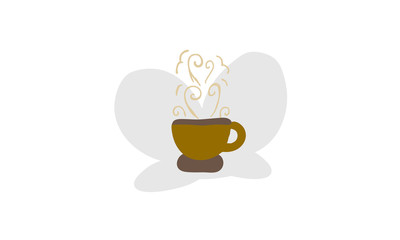 handrawn style coffee cup