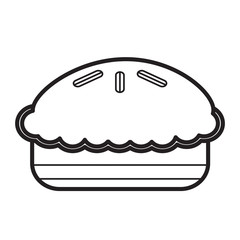 pie icon outline vector