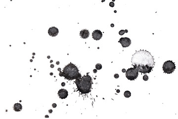 Abstract black ink splash - obrazy, fototapety, plakaty