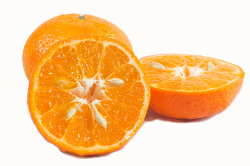Orange isolate on white background