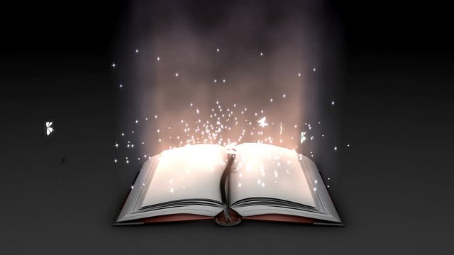 Computer generated, Fantasy and magical book animation.	