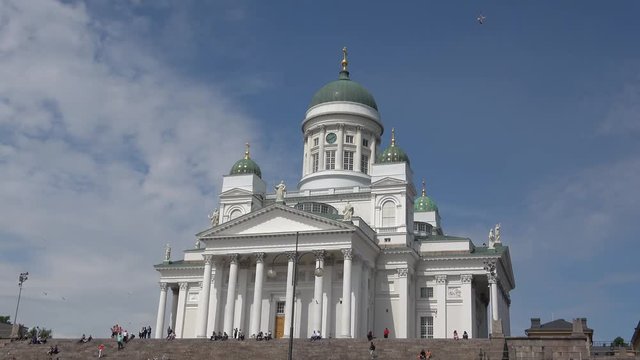 The Cathedral of St. Nicholas closeup. Sunny June day. Helsinki, Finland