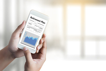 Retirement Plan time to money saving for retirement concept