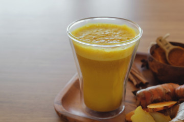 Turmeric latte, Golden milk, Turmeric milk, healthy hipster drink