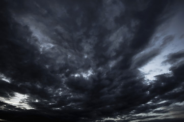 black cloud on heavy storm