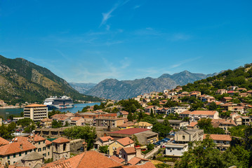 Fototapeta na wymiar View on Kotor bay and Old Town