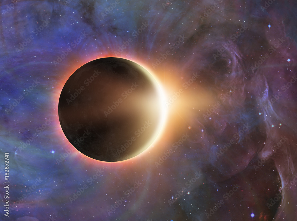 Aufkleber solar eclipse 