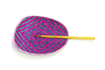 This is a hand fan It is thai basketry