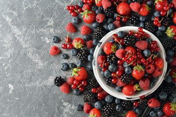 Salad of fresh forest berries © olyina