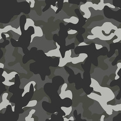 Seamless basic dark camo pattern vector