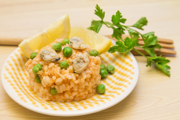 seafood risotto.