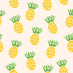 Trendy Pineapple Pattern. Endless.