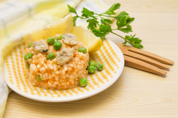 seafood risotto.