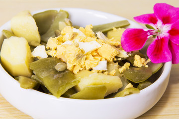 Cooked green bean casserole