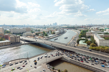 Fototapeta premium view of the embankment of the Moscow