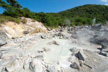 雲仙地獄　温泉湧き出る源泉
