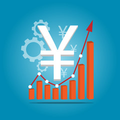 yen money business graph vector