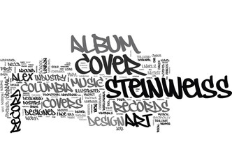 ALEX STEINWEISS CREATOR OF ALBUM COVER ART TEXT WORD CLOUD CONCEPT