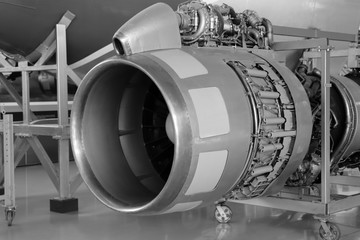 Airplane Jet Engine Turbine 