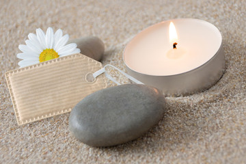 Wellness -  label and candle