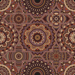 Patchwork pattern. Vintage decorative elements. Hand drawn background. Islam, Arabic, Indian, ottoman motifs. Perfect for printing on fabric or paper.