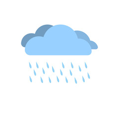 cloud rain symbol vector