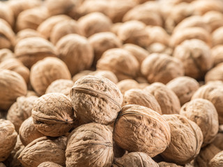 Walnuts. Food background.