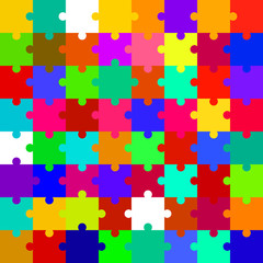 Abstract colorful background from puzzle. Vector pattern