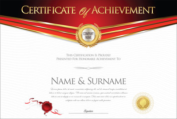 Certificate or diploma retro design