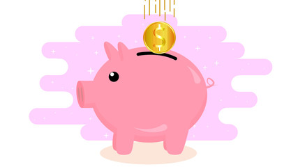 Coin box icon with coins