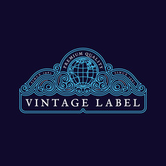 Vintage label template
