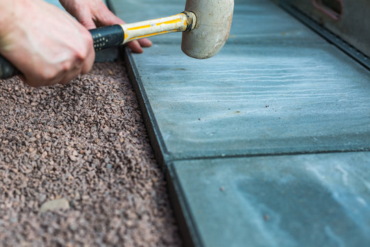 Terassenplattenverbau