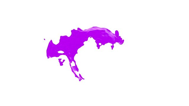 Paint flows with splashes around sphere with attraction to its center (with alpha channel). Good effect for ids, packshots, round logotypes. Separated on pure white background.