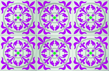 The wall or the floor are decorated with colorful of tiles, Colorful vintage ceramic tiles wall decoration, tiles background. moroccan tile pattern background.