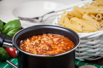 Mediterranean meal preparation.