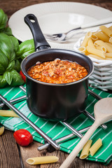 Mediterranean meal preparation.