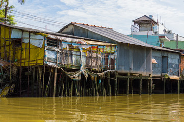 Fototapeta na wymiar Delta of Mekong river